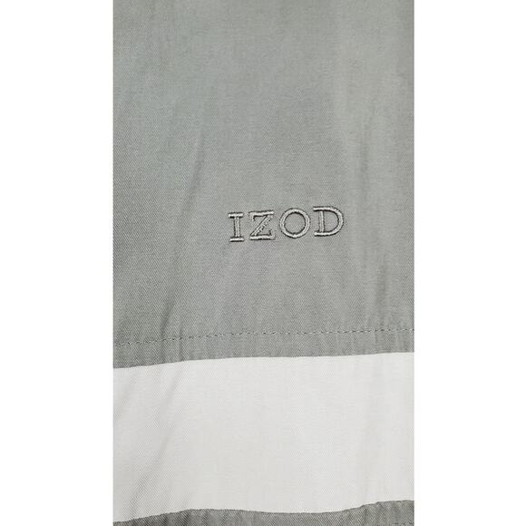 Vintage IZOD Lightweight Full Zip Golf Jacket Greenish/Grey Men Sz L PRE-OWNED - Picture 13 of 13